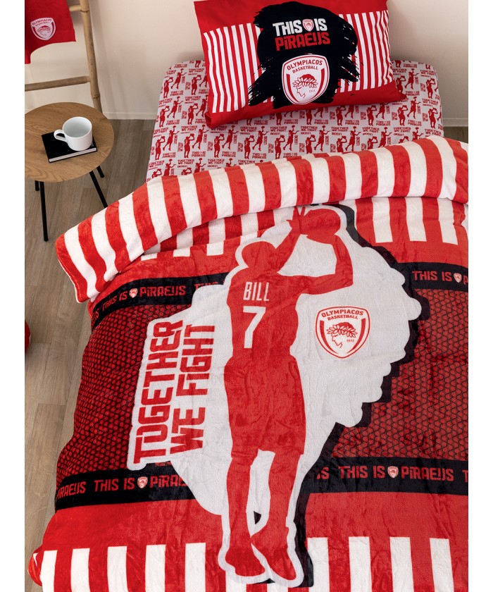 Κουβέρτα Fleece Μονή DG 160x220 OLYMPIACOS