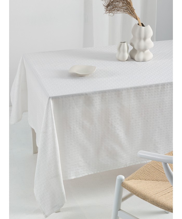 Τραπεζομαντηλο Αλεκιαστο Formal Dinner 175x160 MILLY WHITE