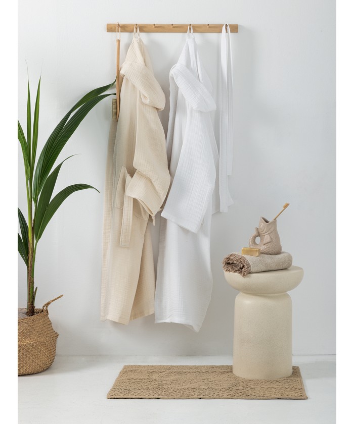 Μπουρνούζι Bath Collection MOUS WHITE X-Large